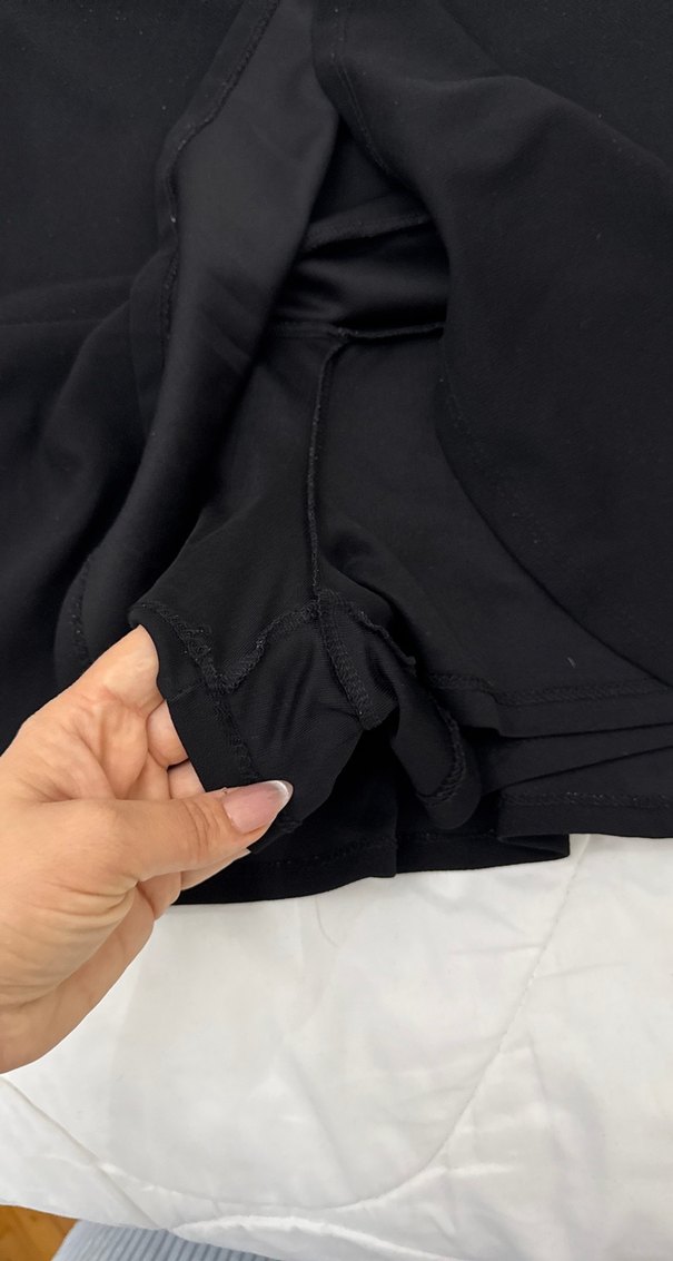 Siyah Mini Fırfırlı Kadın Etek - Görsel 3