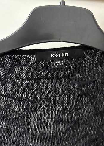 Boncuk Detaylı Siyah Uzun Kollu Kadın Hırka - Görsel 3