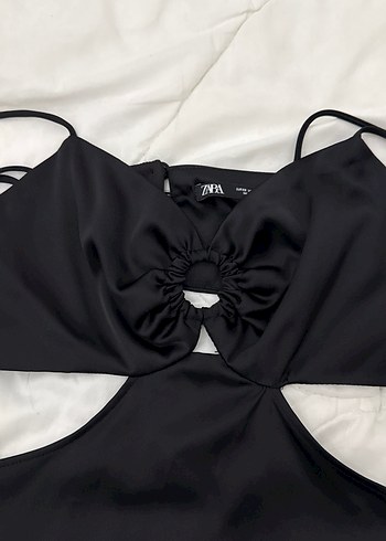 Siyah Straplez Midi Gotik Elbise - Görsel 2