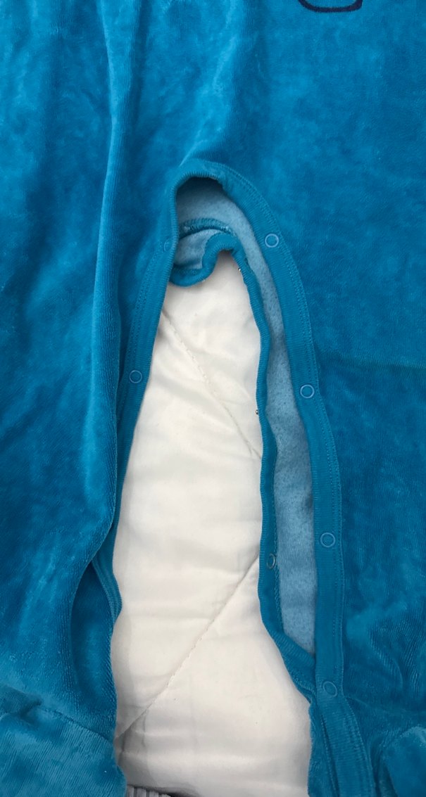 Mavi Bebek Tulum, Uzun Kollu, Düğmeli - Görsel 3