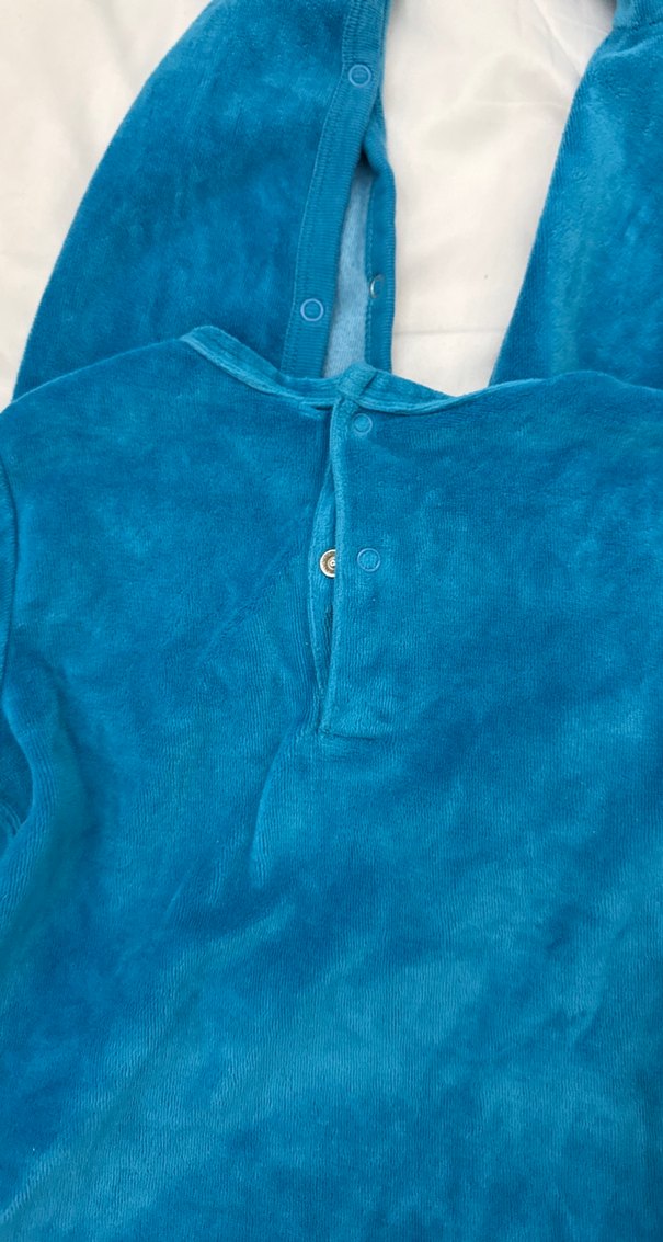 Mavi Bebek Tulum, Uzun Kollu, Düğmeli - Görsel 4