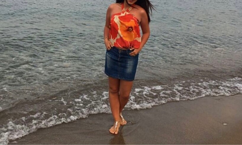 m Beden turuncu Renk Mango bluz