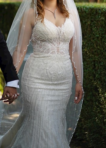 Akko Bohem Tarzı Straplez Denizkızı Gelinlik - Görsel 2