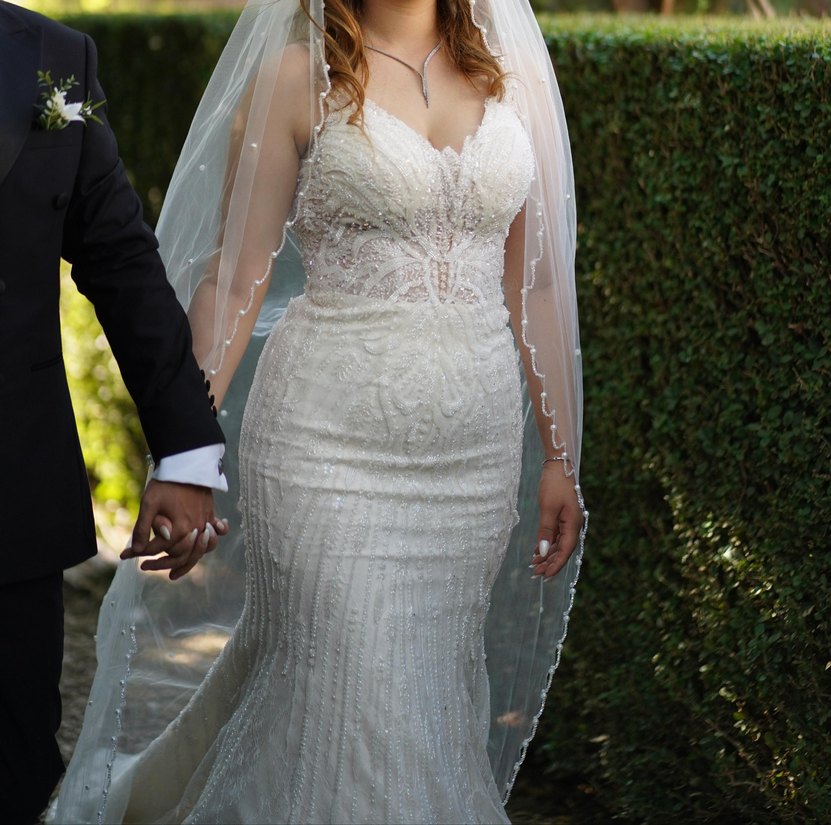 Akko Bohem Tarzı Straplez Denizkızı Gelinlik - Görsel 2