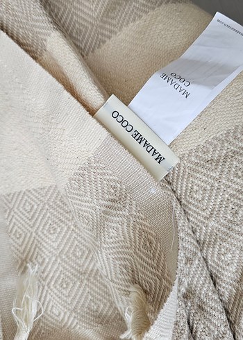 Beden Madame Coco Bej Renkli Düz Koltuk, Yatak Örtüsü