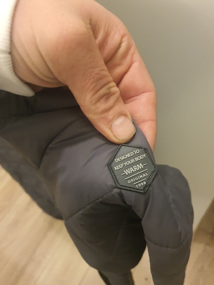 Gri Fermuarlı erkek mont baharlık l beden - Görsel 3