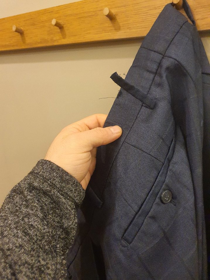 Gri Düğmeli Erkek Takım Elbise Ceket son fotoda kusur belirttim - Görsel 5