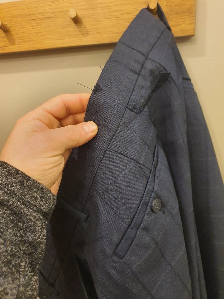 Gri Düğmeli Erkek Takım Elbise Ceket son fotoda kusur belirttim - Görsel 3