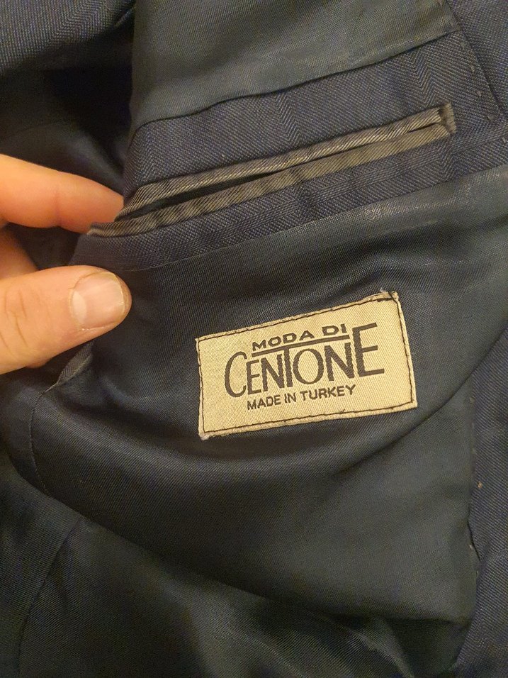 Gri Düğmeli Erkek Takım Elbise Ceket son fotoda kusur belirttim - Görsel 4