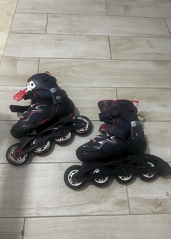 Oxelo Decathlon Siyah Bağcıklı Erkek Çocuk Pateni