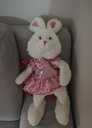 Tavşan şekilli peluş çanta