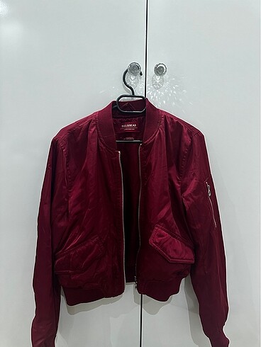 Bordo bomber ceket