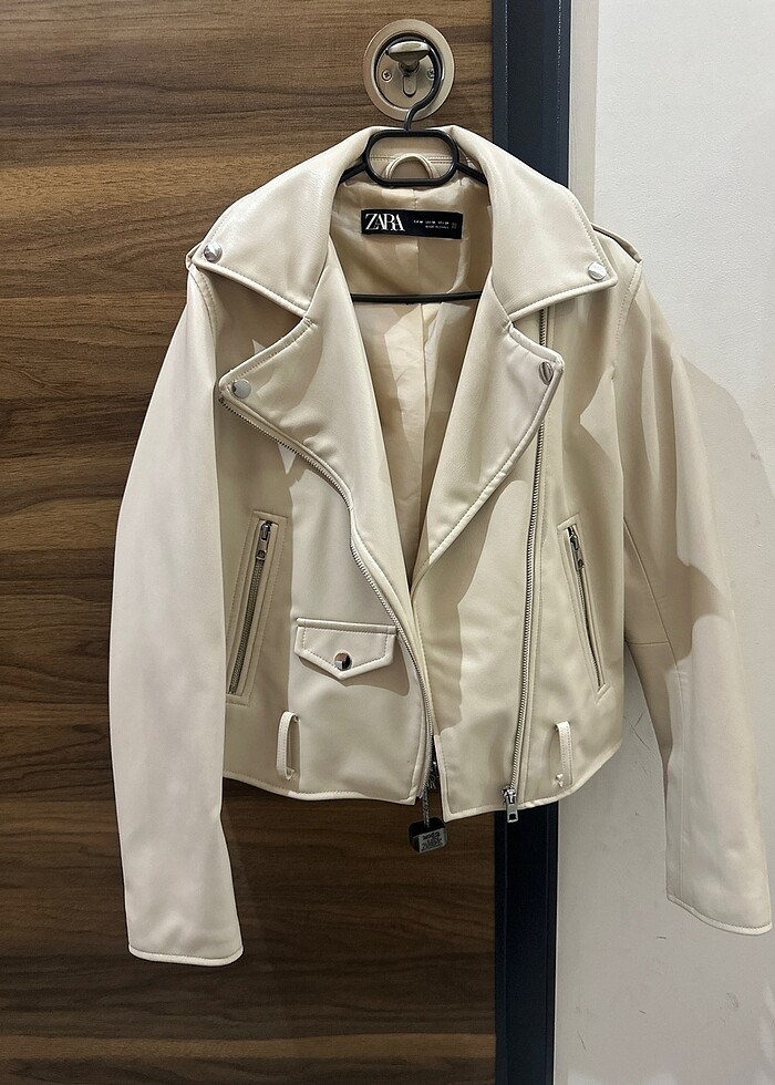 Zara deri ceket - Görsel 3