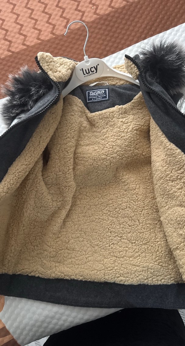 Gri Erkek Çocuk Kürklü Sokak Stili Kaban - Görsel 3