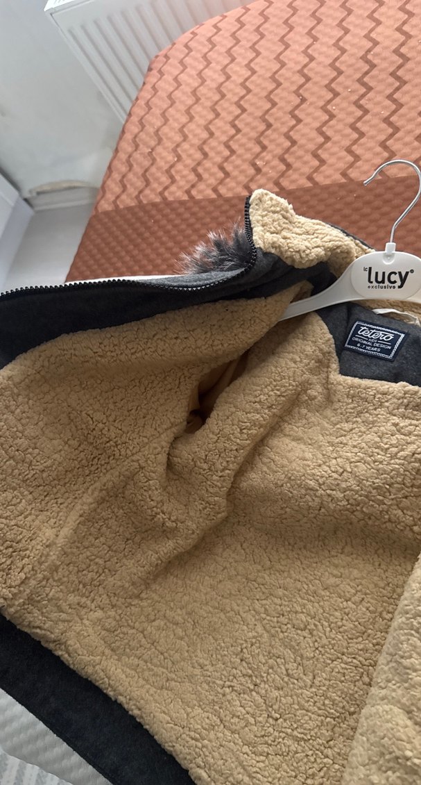 Gri Erkek Çocuk Kürklü Sokak Stili Kaban - Görsel 4