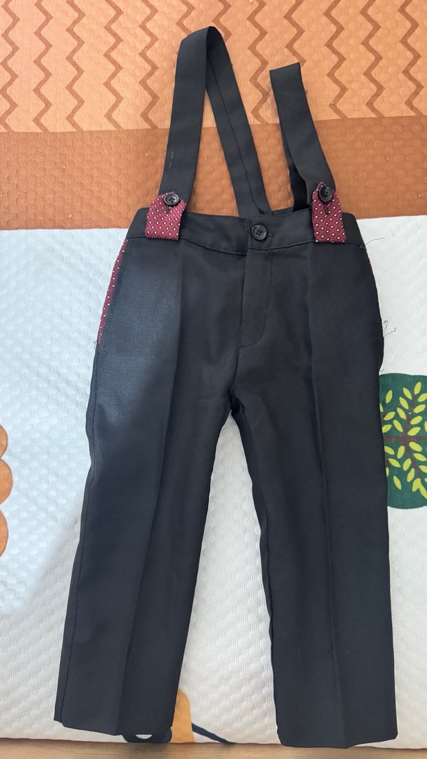 Bordo Düğmeli Erkek Çocuk Yelek - Görsel 4