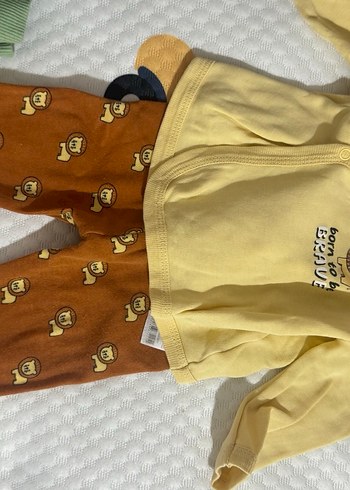 Mavi Bebek Tulum ve Şapka Seti, Uzun Kollu, Fiyonklu - Görsel 2