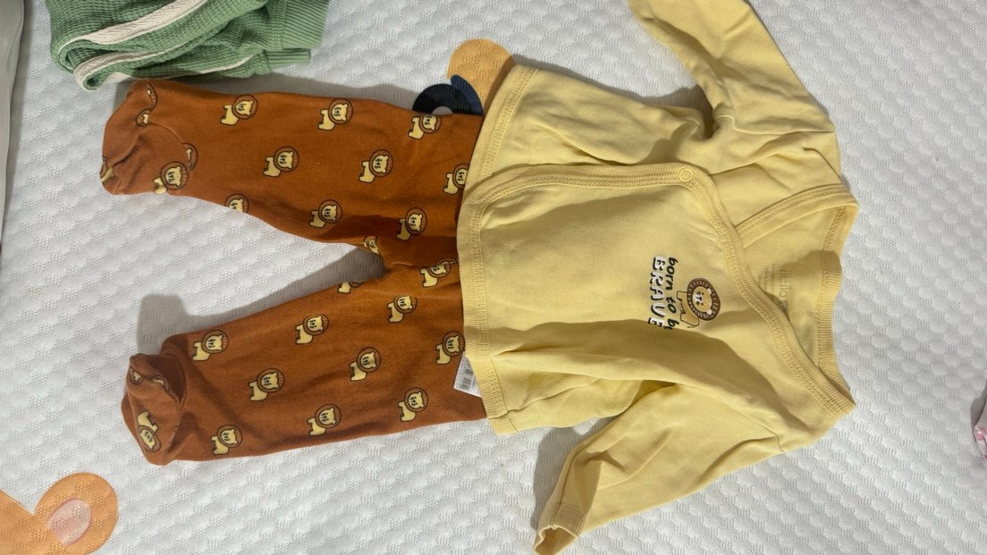 Mavi Bebek Tulum ve Şapka Seti, Uzun Kollu, Fiyonklu - Görsel 2