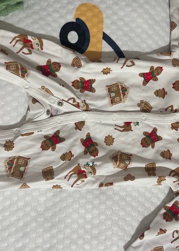 Pamuklu Beyaz Uzun Kollu Bebek Tulumu - Görsel 3