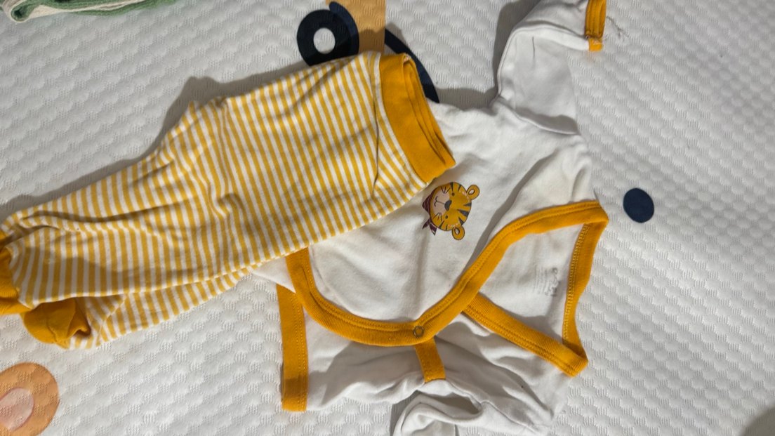 Pamuklu Beyaz Uzun Kollu Bebek Tulumu - Görsel 5