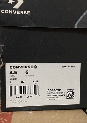 37 Beden mavi Renk converse run star legacy cx navy blue