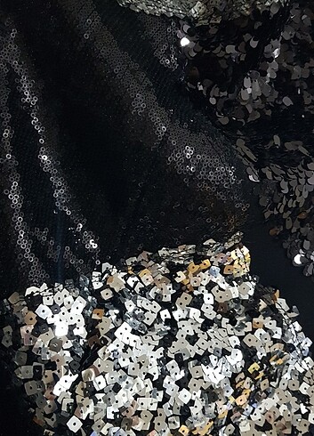 xs Beden siyah Renk Payetli yılbaşı elbisesi 