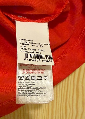 12-13 Yaş Beden Kırmızı U.S. Polo Assn. Erkek Tişört