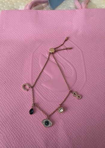 Beden SWAROSKİ Zincir Detaylı Rosegold Renkli Kadın Bileklik