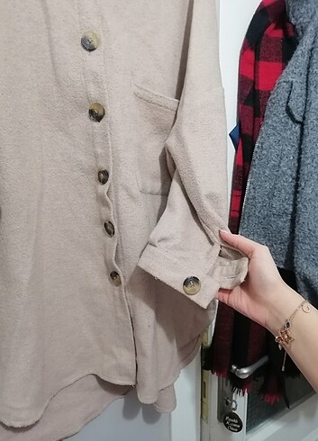 xl Beden kahverengi Renk Bej rengi gömlek