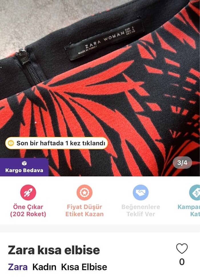 Zara kısa elbise - Görsel 3