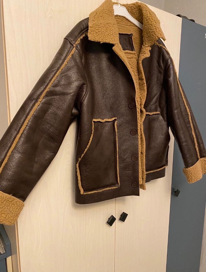 Kahverengi Kürklü Deri Ceket tertemiz - Görsel 3