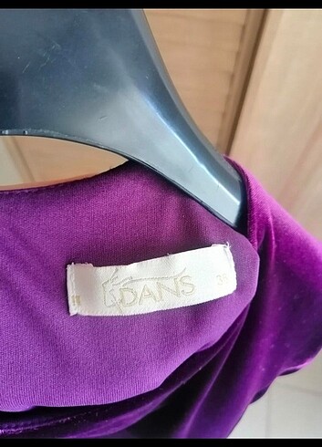 Kadife kemerli midi boy elbise - Görsel 5