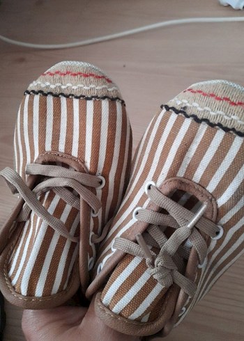 Bej Zebra Desenli Bağcıklı Bohem babet - Görsel 6