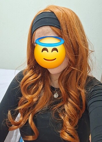 Tasarımcı Turuncu peruk saç