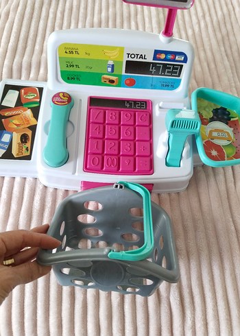Fisher Price Pastel Pembe Eğitim Oyuncak Market Kasası