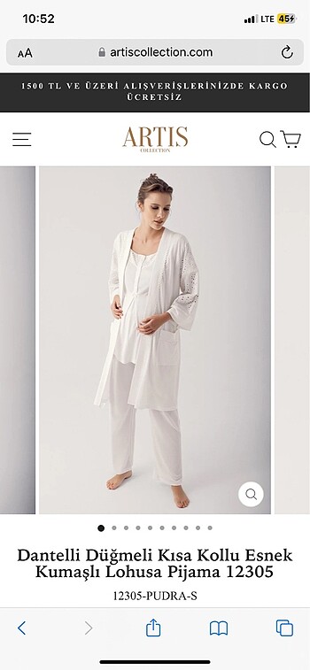 m Beden Artış marka lohusa pijama sabahlık
