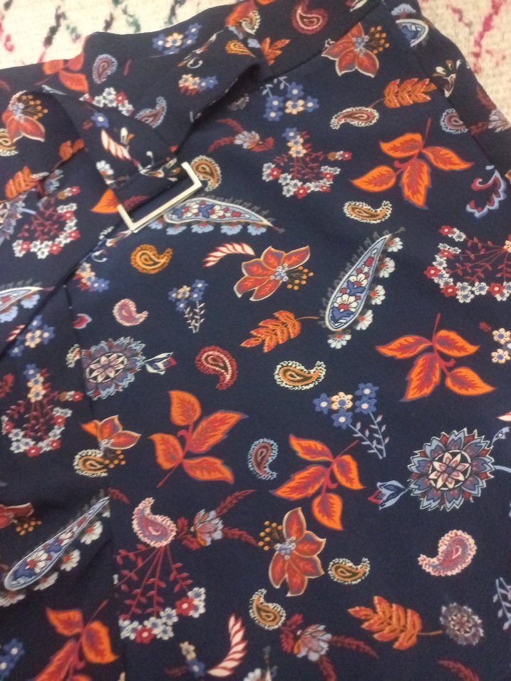 Bohem Çok Renkli Bol Kesim Kumaş Pantolon - Görsel 5