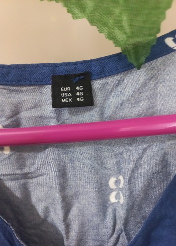 Mavi Bohem V Yaka Uzun Elbise - Görsel 7