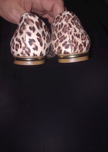 Leopar Desenli Tokalı Bej Kadın Babet - Görsel 5