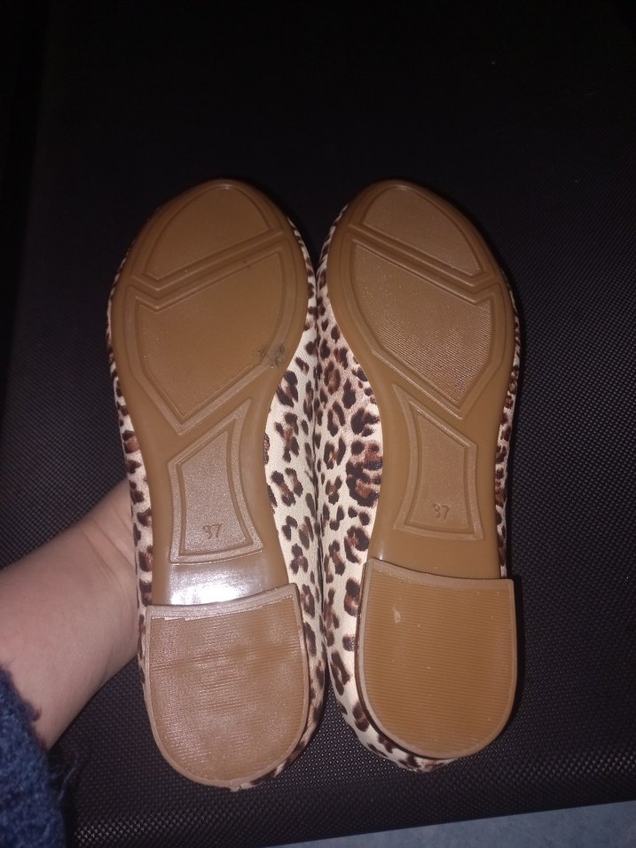 Leopar Desenli Tokalı Bej Kadın Babet - Görsel 4