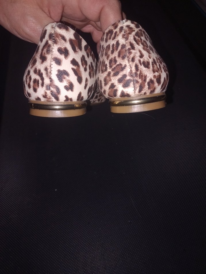 Leopar Desenli Tokalı Bej Kadın Babet - Görsel 5