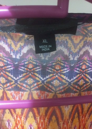 Renkli Bohem V Yaka Pareo Tunik - Görsel 5