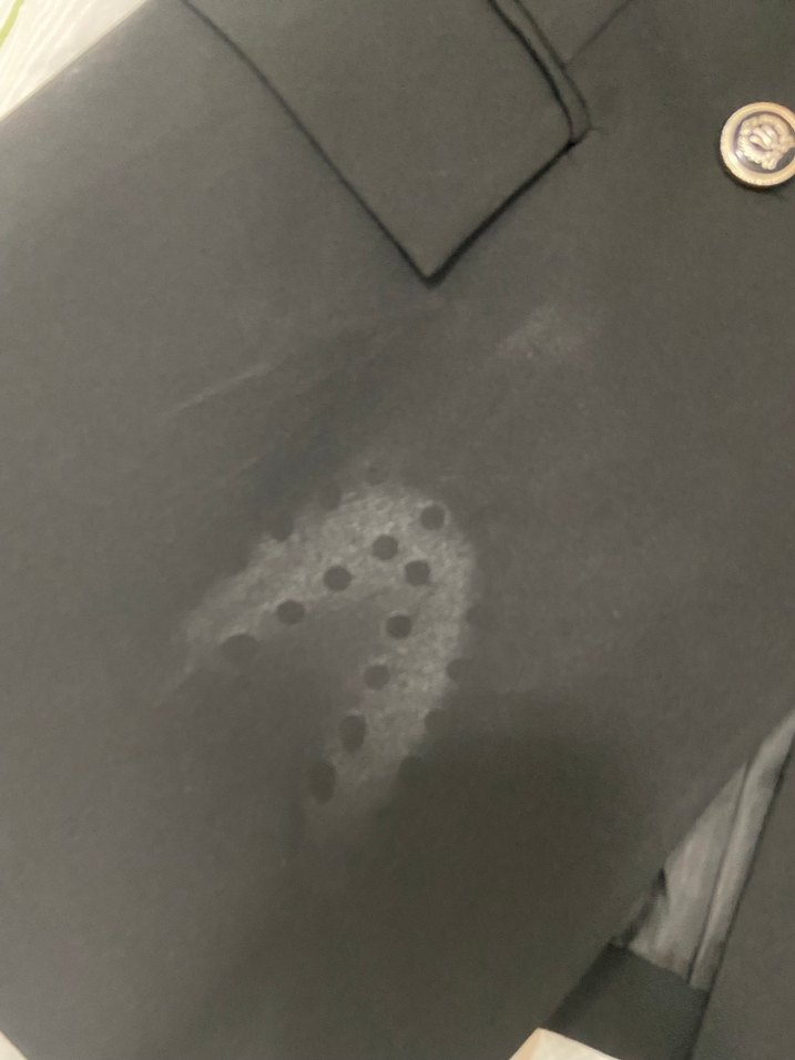 Siyah Kadın Süet Düğmeli Midi Blazer - Görsel 4