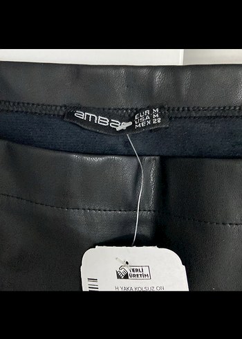 Siyah Deri Midi Askılı Kemerli Kadın Tulum - Görsel 2