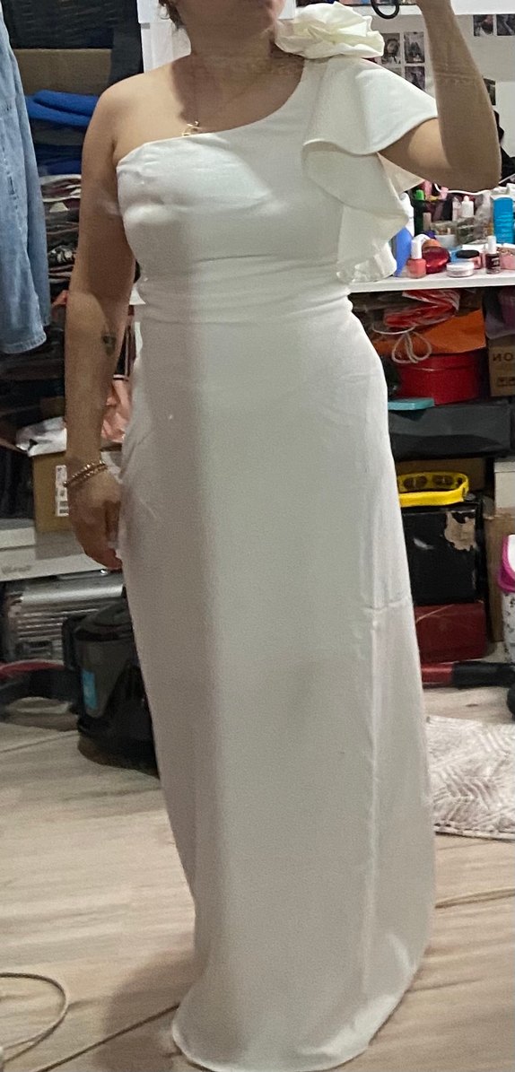 Beyaz A Kesim Uzun Gelinlik - Görsel 4