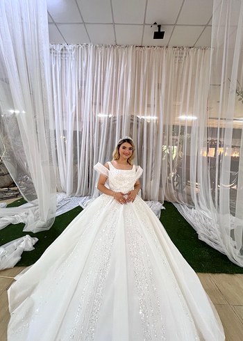 Klasik Prenses Beyaz Gelinlik - Görsel 2