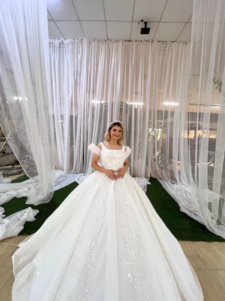 Klasik Prenses Beyaz Gelinlik - Görsel 2