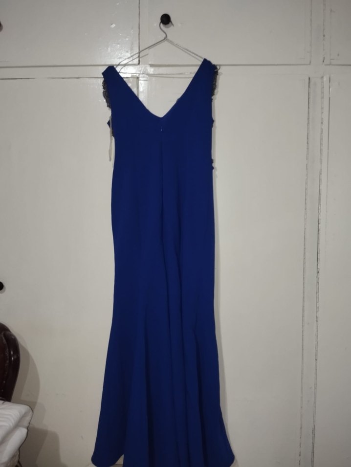 İşlemeli Boncuk Detaylı Lacivert Uzun Abiye - Görsel 3