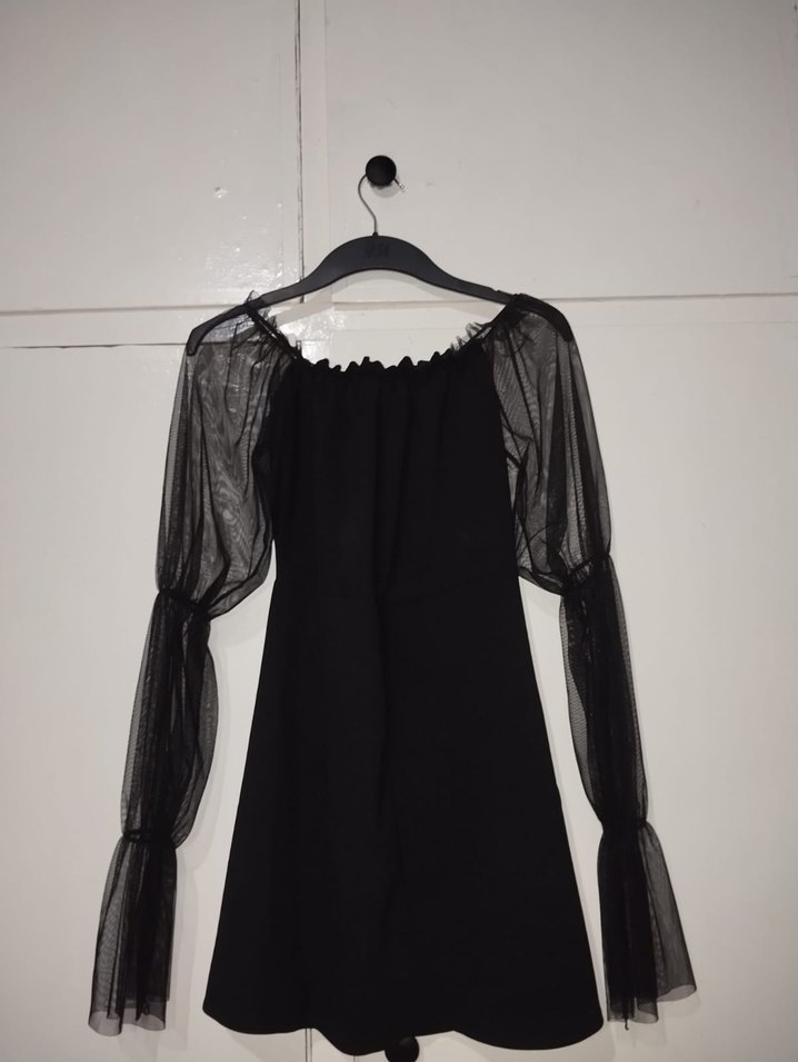 Siyah Gotik Elbise - Görsel 4
