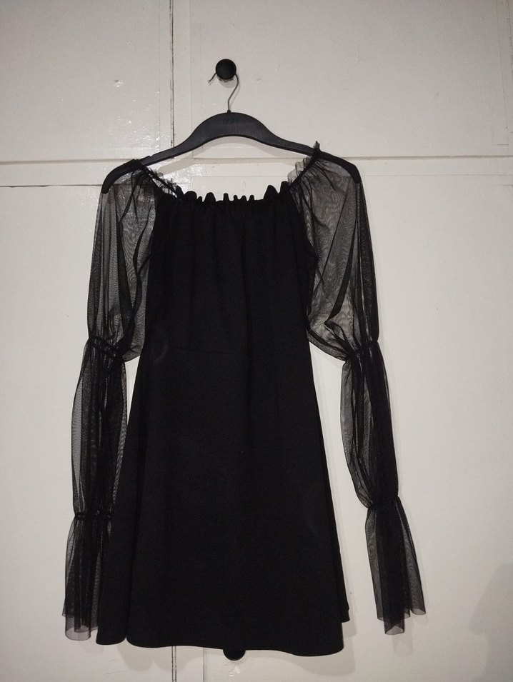 Siyah Gotik Elbise - Görsel 2